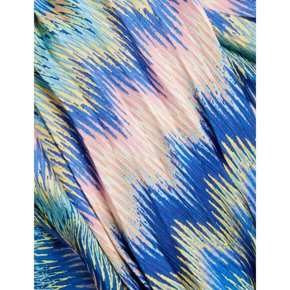 NWT Ramy Brook Giana Chevron Print Halter Maxi Dress Handkerchief Hem, Size M - Picture 6 of 14